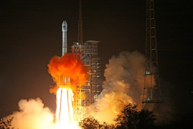 The LM-3C launch vehicle carrying a Beidou satellite into orbit in November, 2010 (Photo: China Academy of Launch Vehicle Technology)