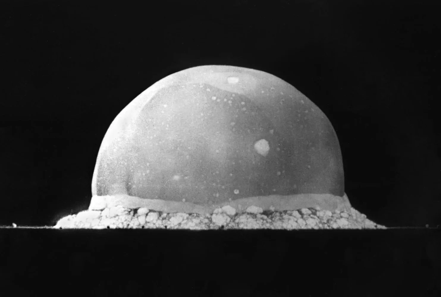 The first atomic test at Trinity site in 1945