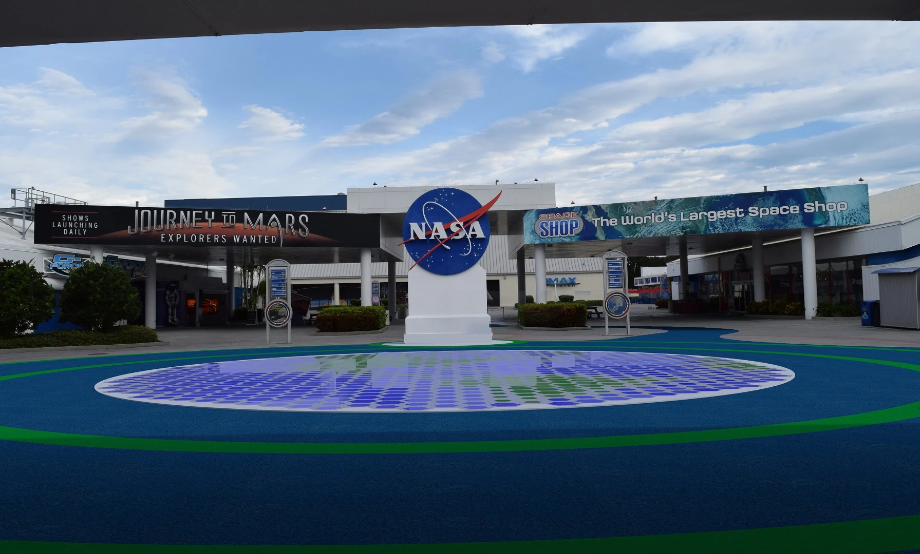 Visitors to NASA's Kennedy Space Center will soon be greeted by a huge high-tech path, made up of piezoelectric tiles that light up and harvest their own energy