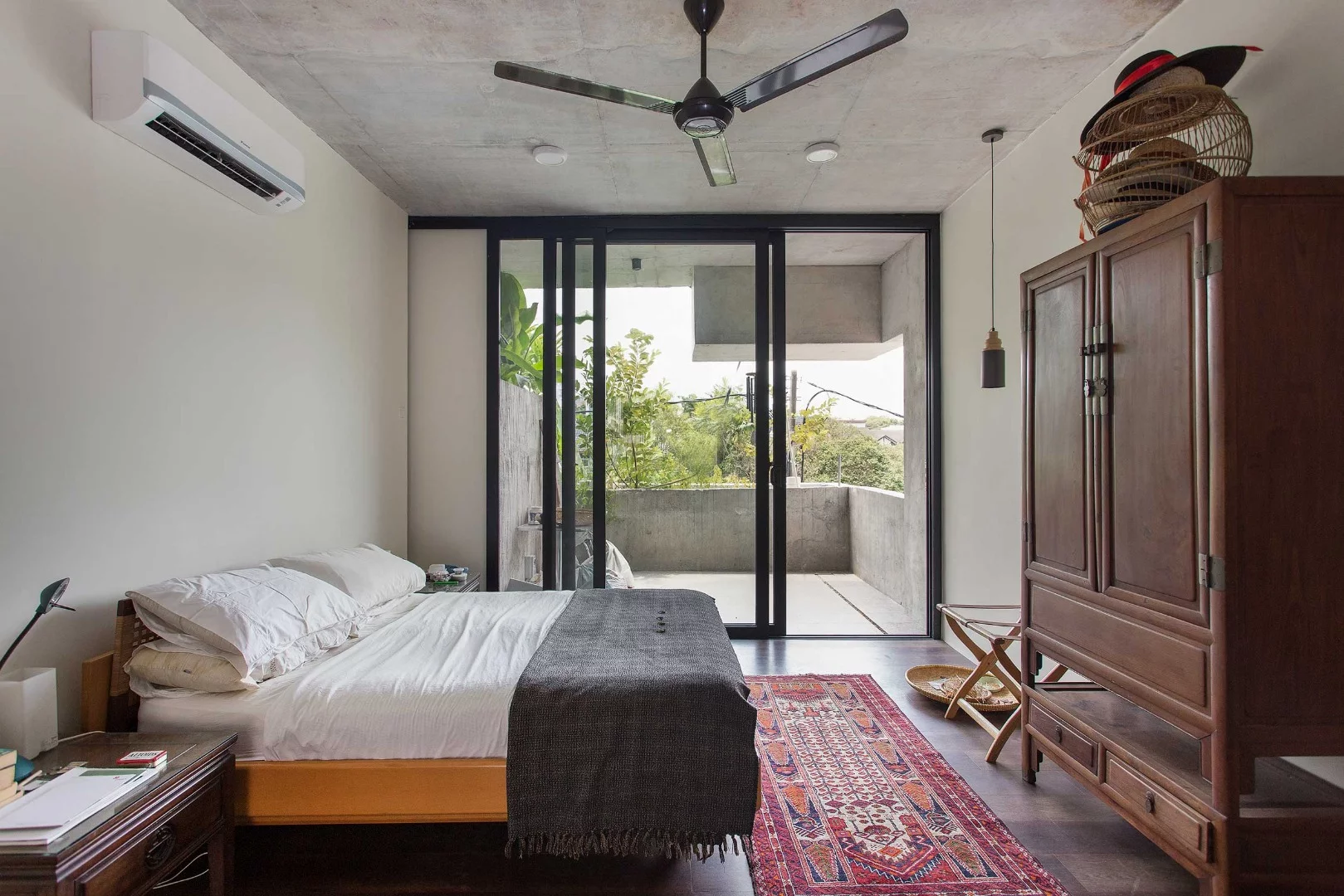 Bedroom inside the Planter Box House