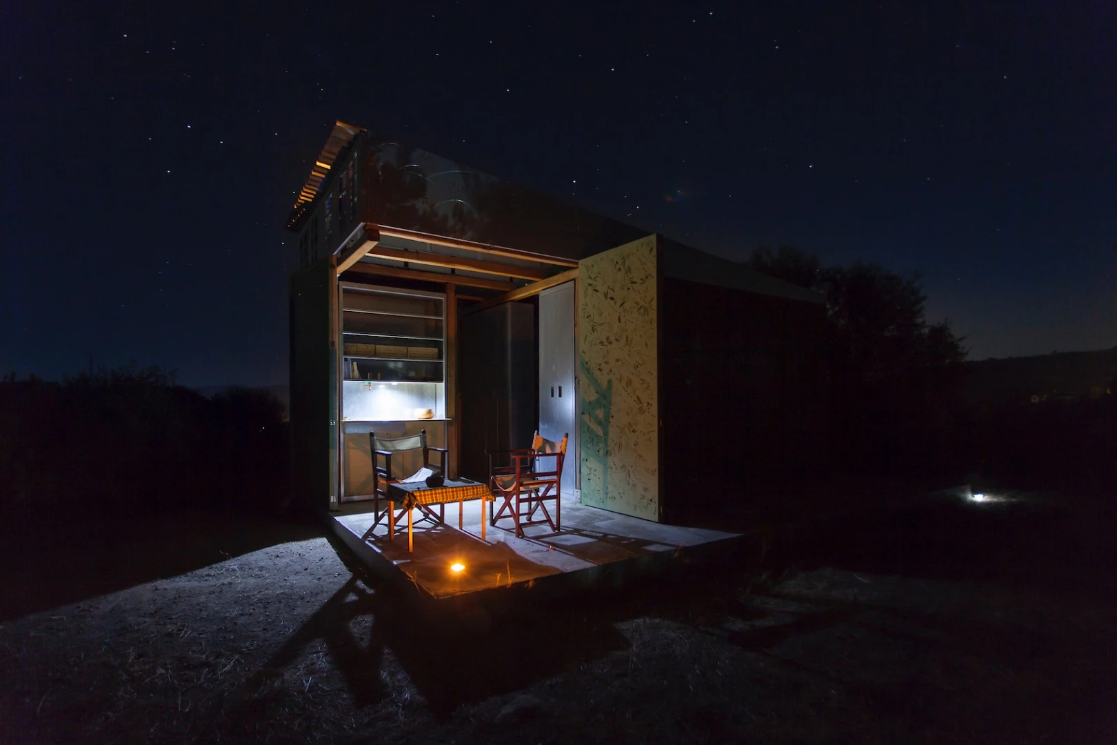 The Olive Tree House at night