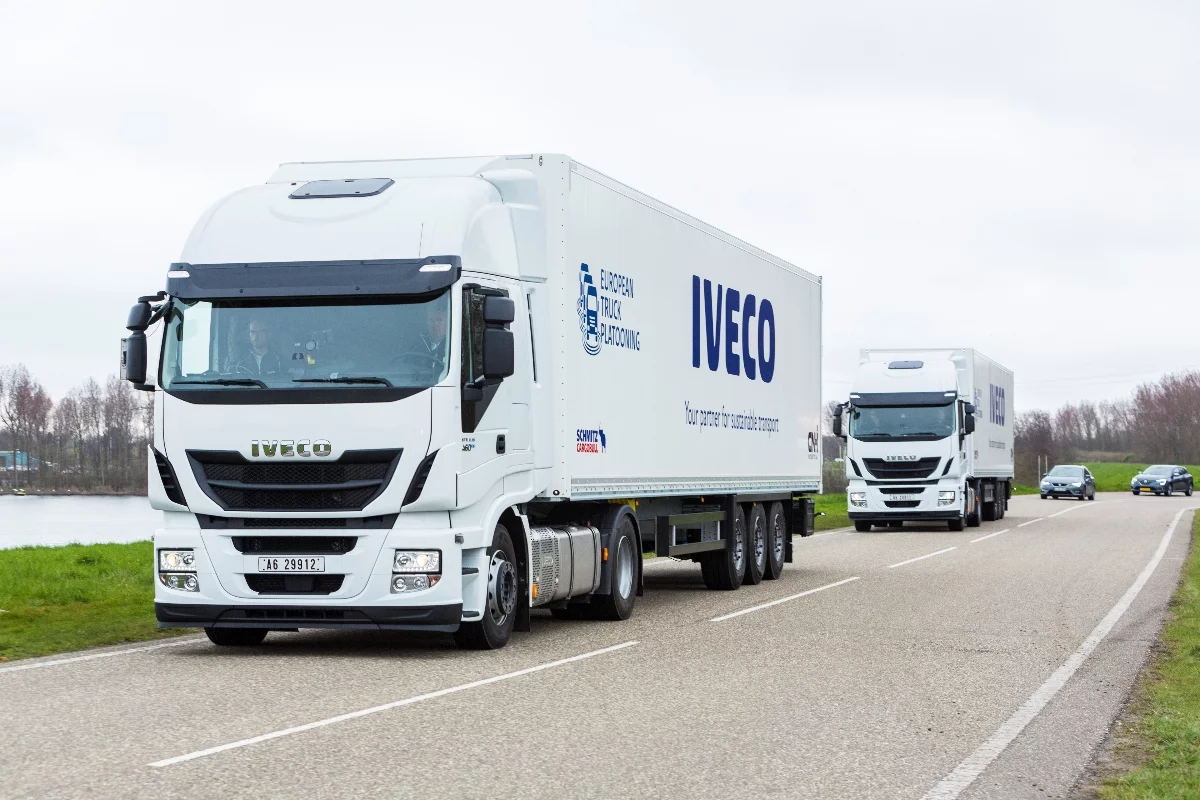 Each company currently uses its own technology for its trucks to communicate with each other