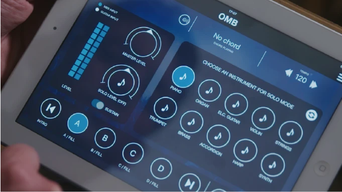 OMB features and functionality are controlled via a companion app running on a smartphone or tablet