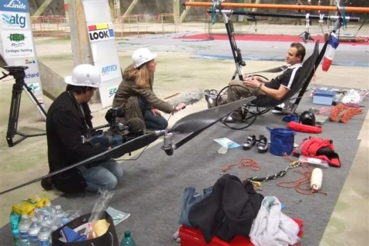 Stephane Rousson's Zeppy - pedal-powered airship.