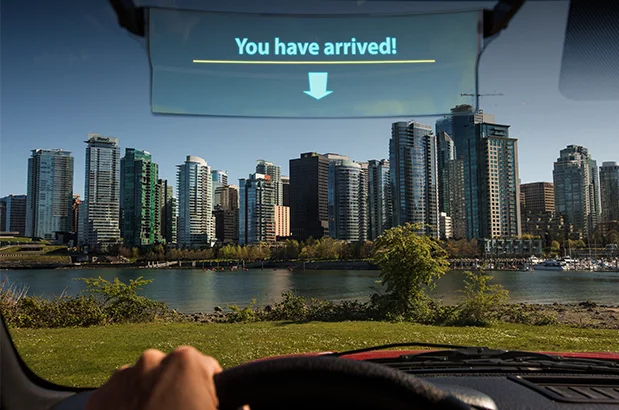 Iris can do things like displaying incoming call info or other messages, displaying turn-by-turn GPS-guided directions, or alerting users if they're exceeding the speed limit in their current geographical location