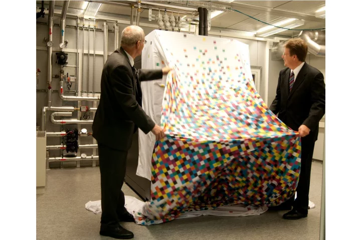 Prof. Ralph Eichler, President, ETH Zurich and Dr. John Kelly, Senior Vice President IBM Research, unveil for the first time, Aquasar, a first-of-a-kind, warm-water cooled supercomputer