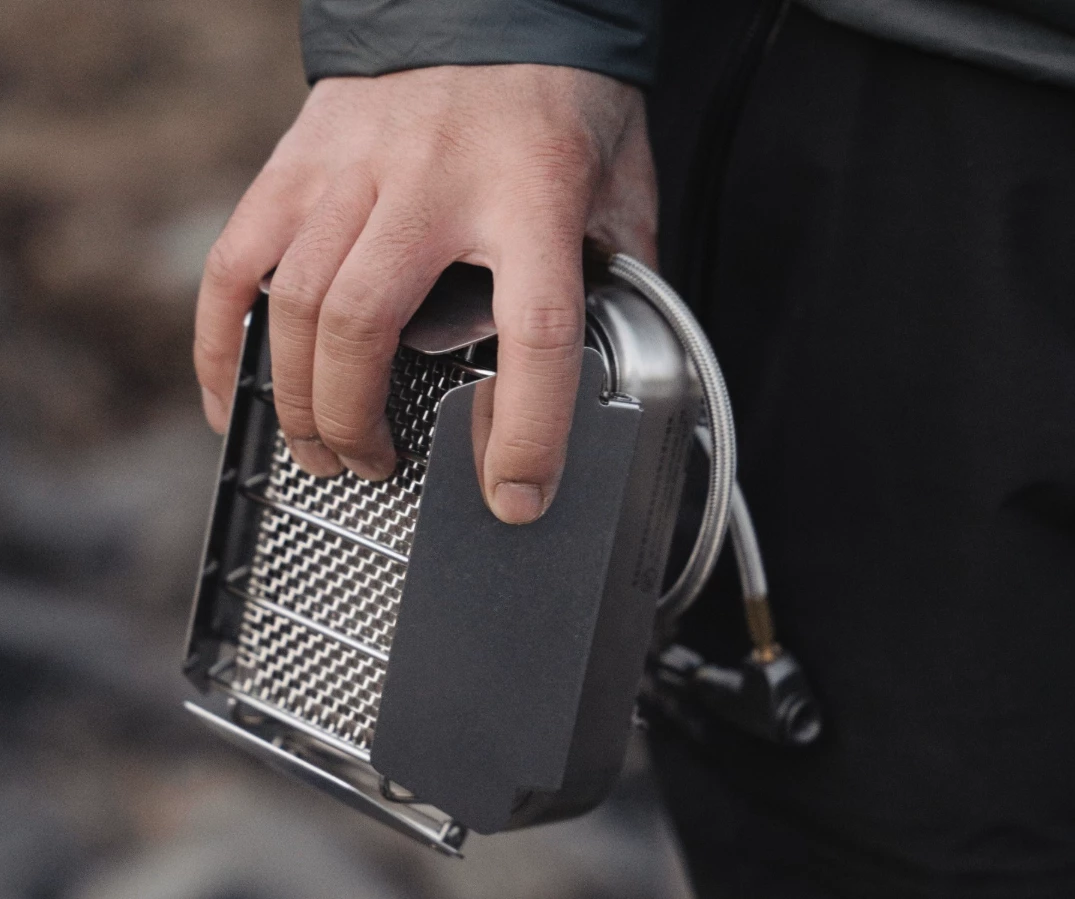 The Sunflower X windscreens fold for easy carry and packing
