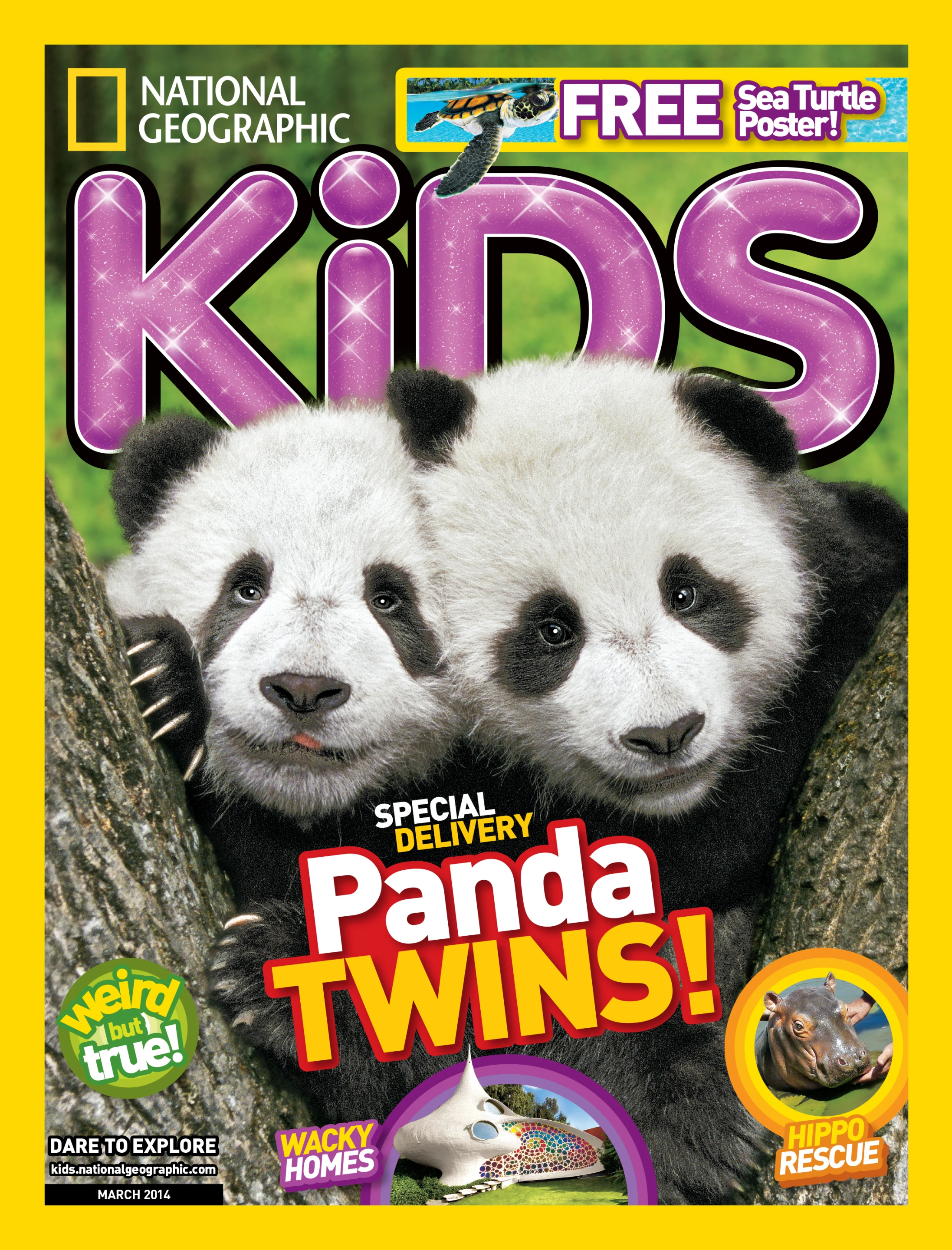 The March 2014 cover of National Geographic Kids