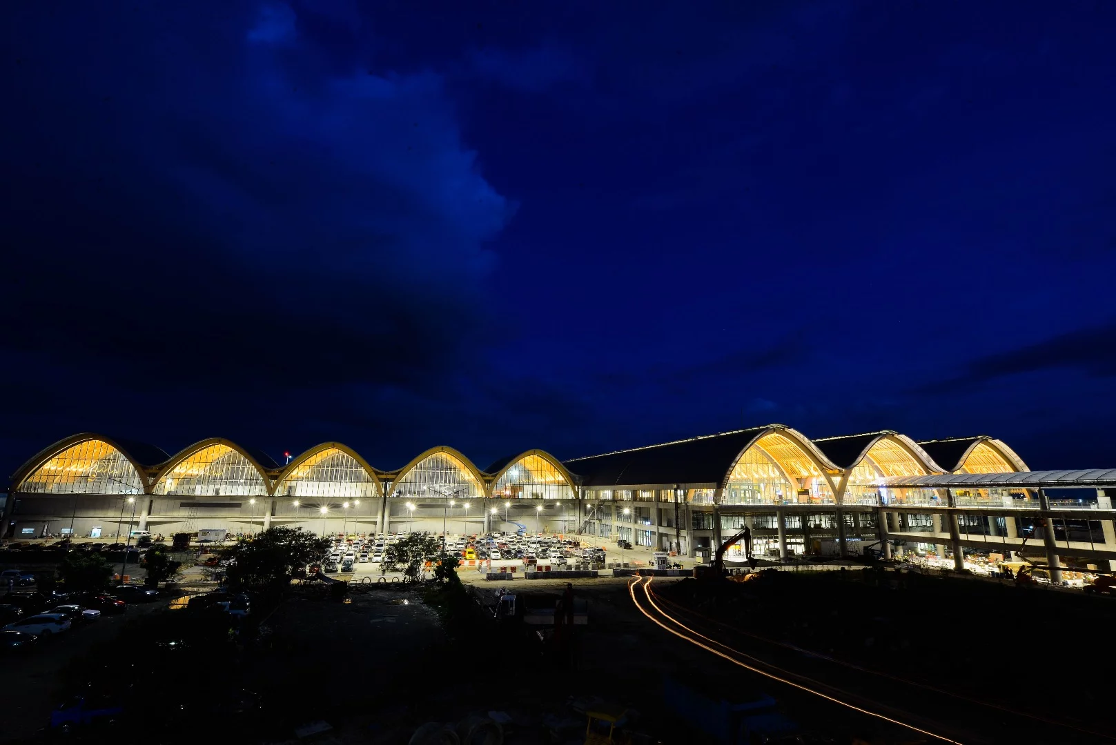 The Mactan Cebu International Terminal 2 makes use of glulam (glue-laminated timber)