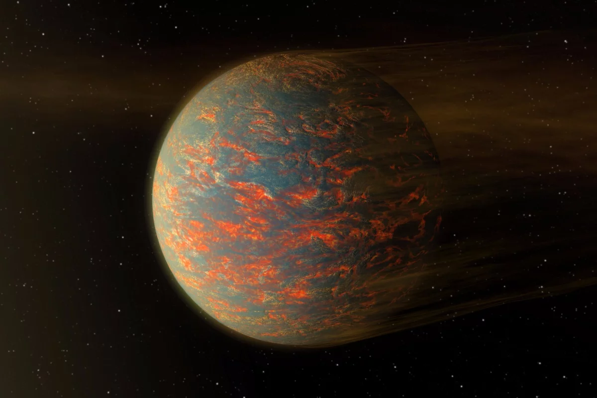 If 55 Cancri e is indeed a lava planet as the new study suggests, it will likely have dust streaming from its surface as radiation from the nearby star blows material away from the tortured body