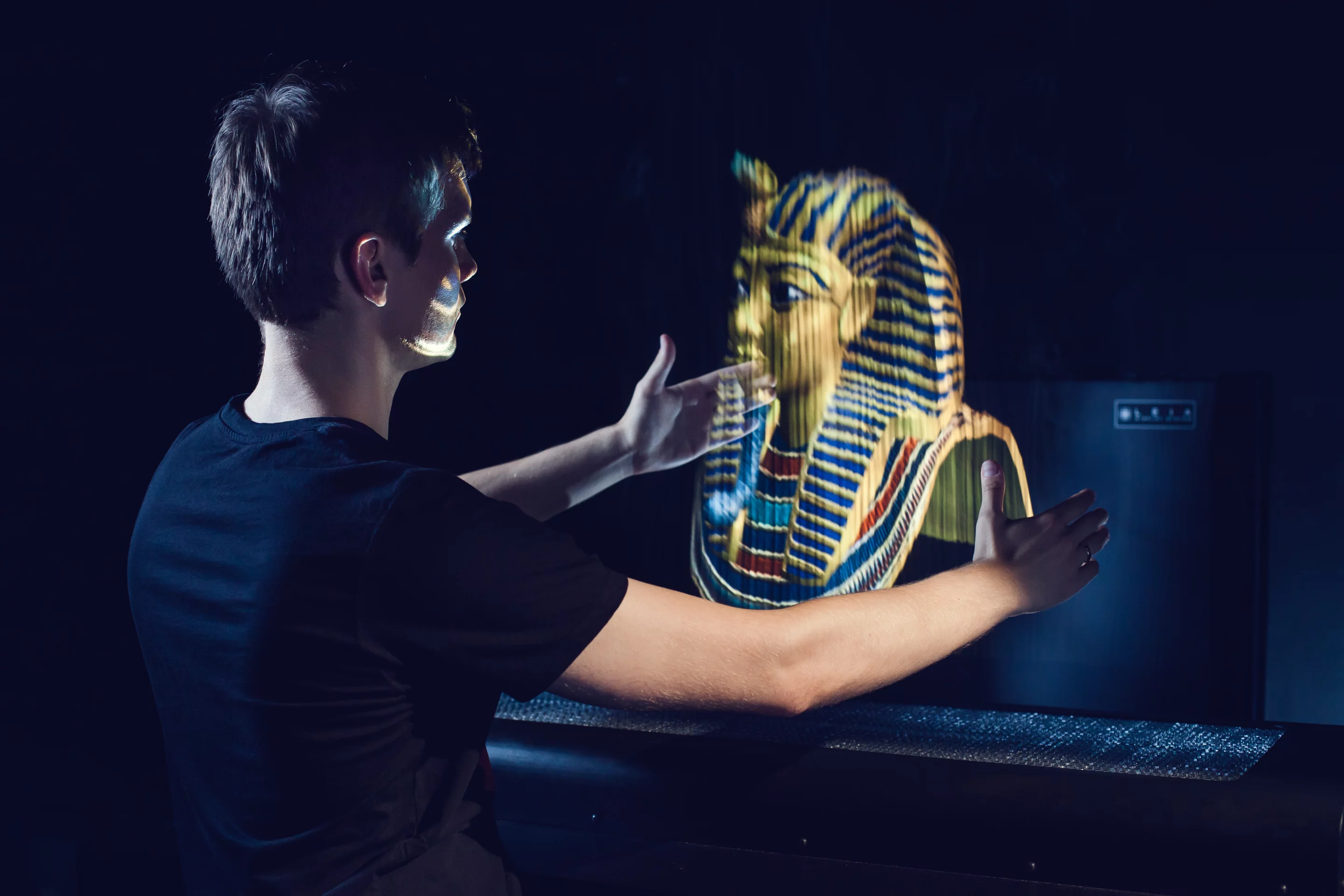 The Leia Display System (LDS) projects images onto an interactive mist, which can then be manipulated with hand gestures