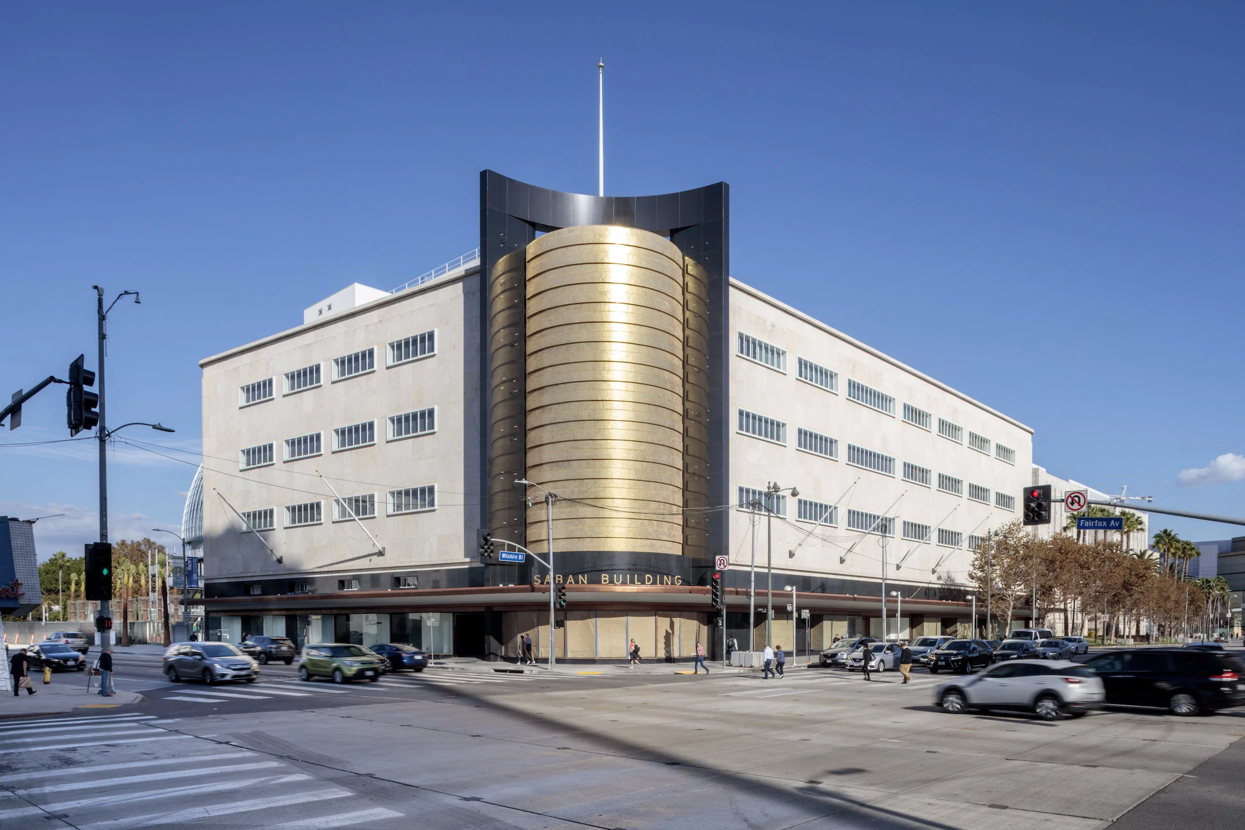 The Academy Museum of Motion Pictures project includes the renovation of the iconic Saban Building (aka May Company Building), pictured