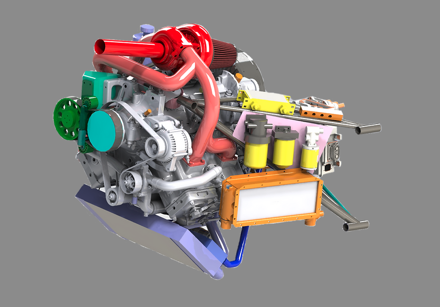 Rendering of Archimedes AMP Drive G125 genset