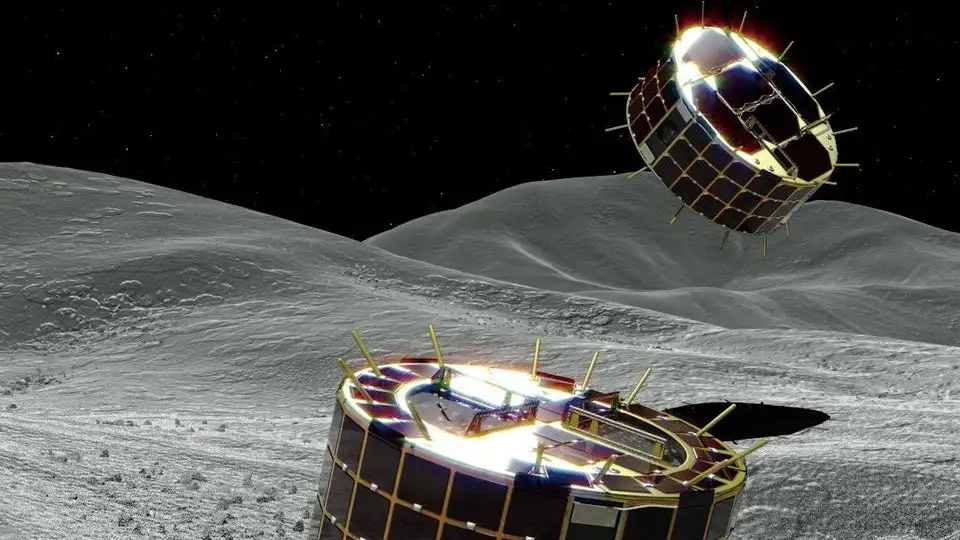 Artist's concept of the two MINERVA-II1 rovers