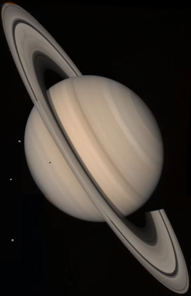 Voyager 2 approaching Saturn in mid 1981