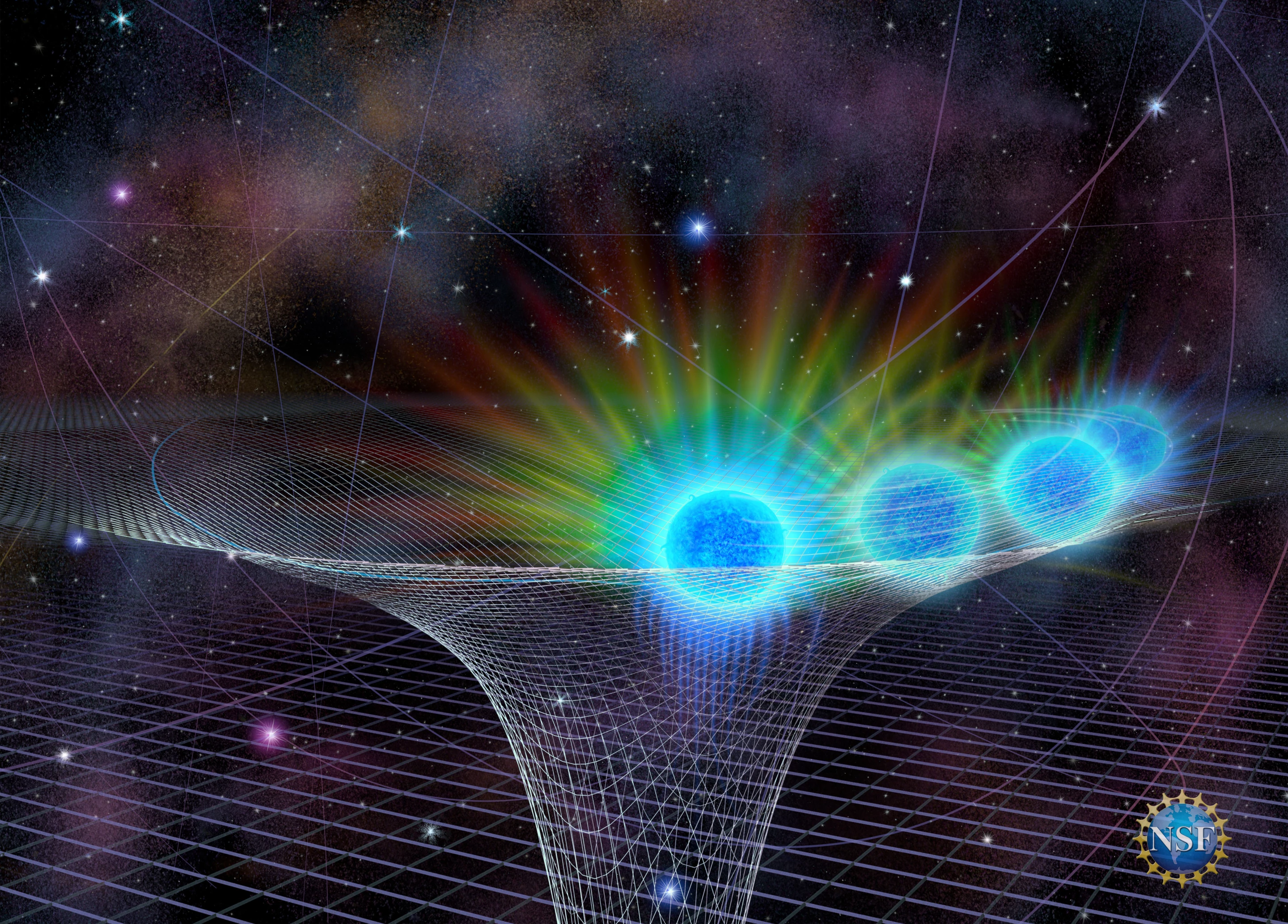 An artist's rendition of the star S0-2 orbiting the supermassive black hole at the center of the Milky way galaxy. This star has been put forward as one possible explanation for a mysterious burst of light from the blac