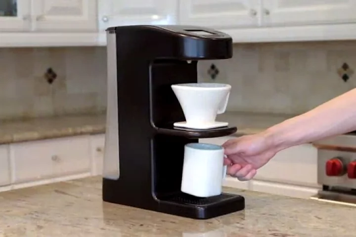 Invergo is a new home-use pour-over coffee-maker