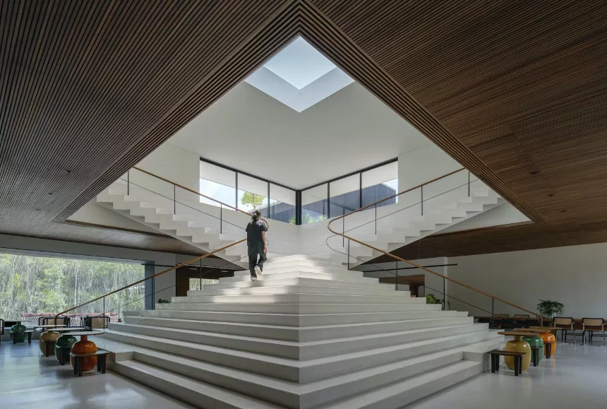 Tree O'clock, created by Studio Locomotive, emerges as a vibrant micro mixed-use space, offering a blend of amenities