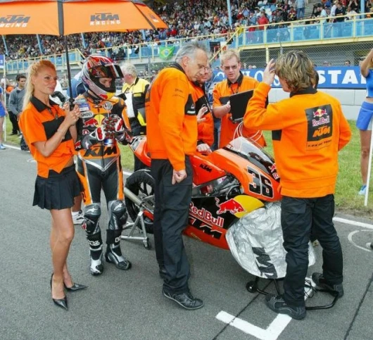 Bartol's KTM 125 is just two years old yet is leading the 125 class