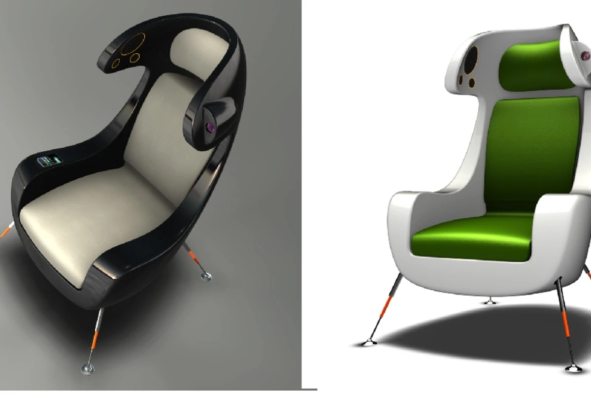 The Media Chair by Martin Emila features an iPod dock, built-in surround sound speakers, a projector and plenty of style and comfort