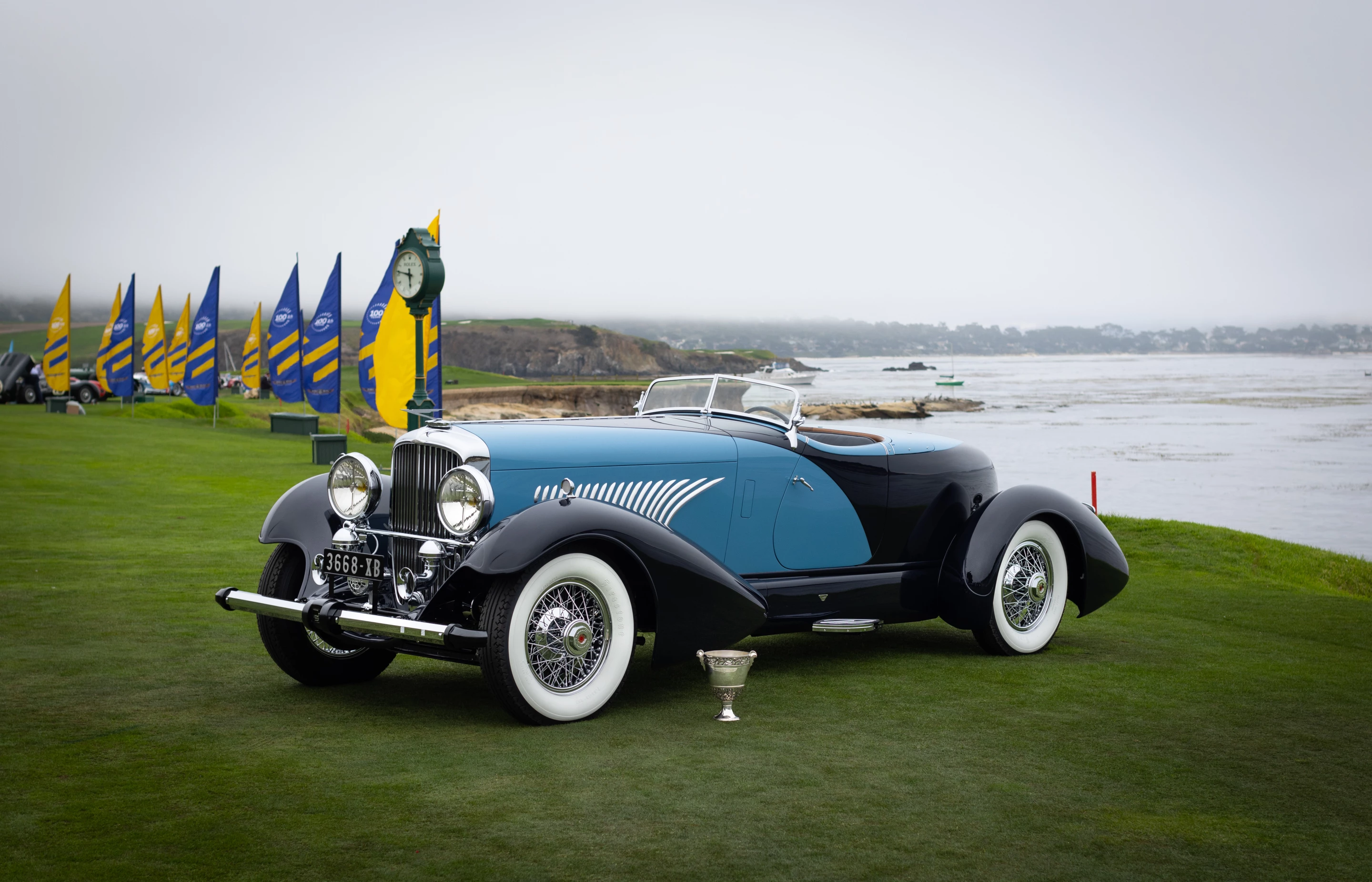 The 1932 Duesenberg J Figoni Sports Torpedo of Lee R. Anderson Sr. was awarded the top prize at the 2022 Pebble Beach Concours d’Elegance