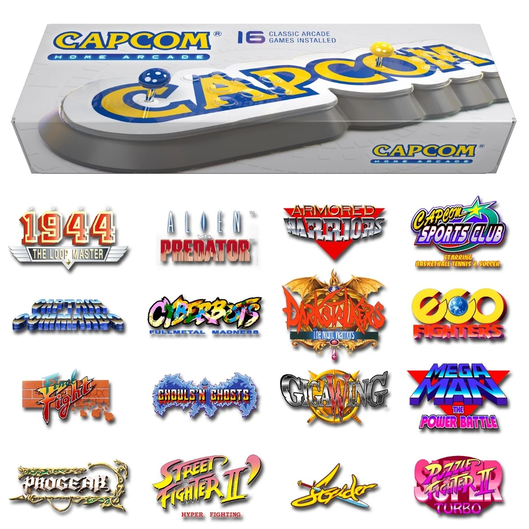 The Capcom Home Arcade comes with 16 games preloaded