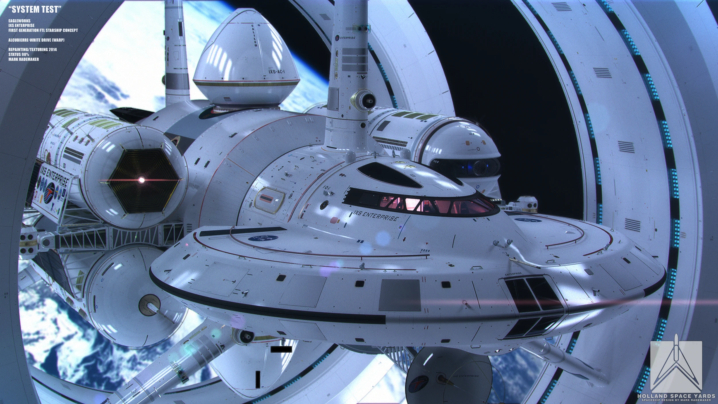 The IXS Enterprise design that takes into account current physics (Image: Courtesy of Mark Rademaker)