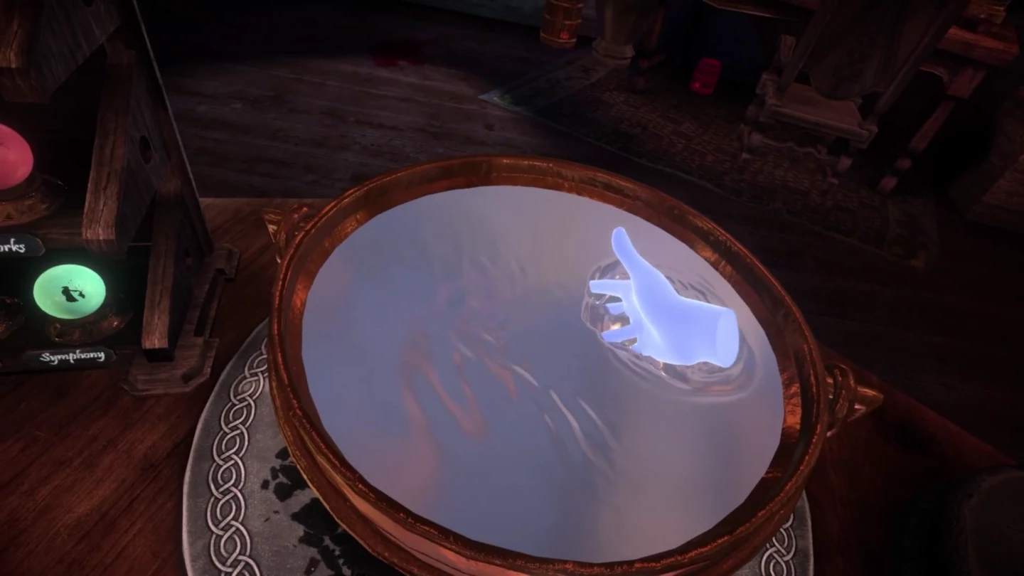 Interacting naturally with water in Waltz of the Wizard