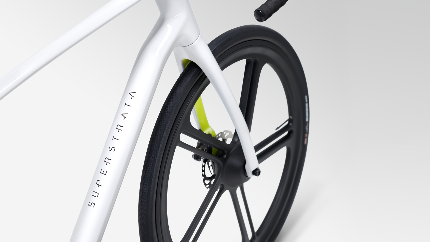 Superstrata bikes are available in color choices of black or white