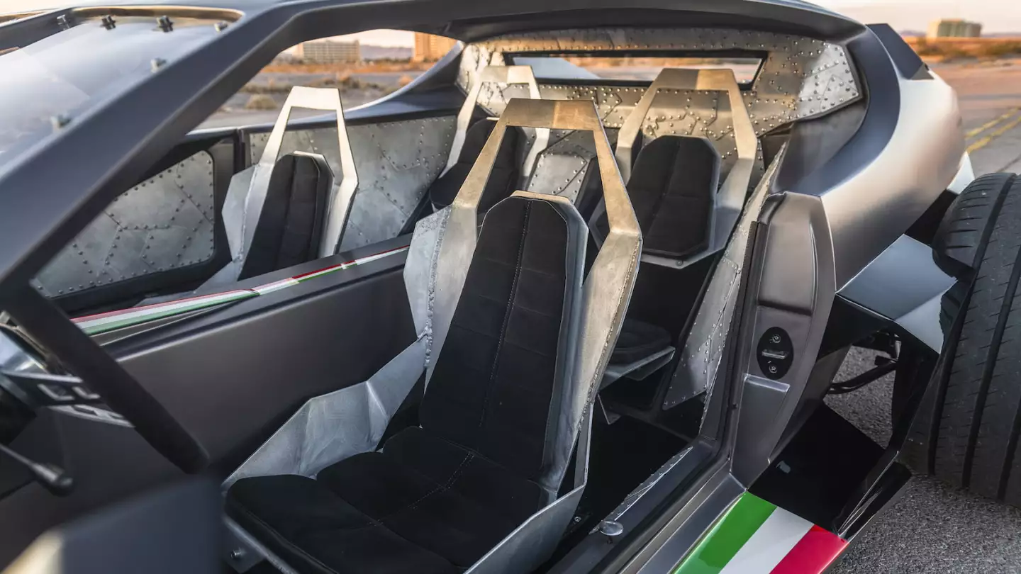 The seats are a wildly brutal look