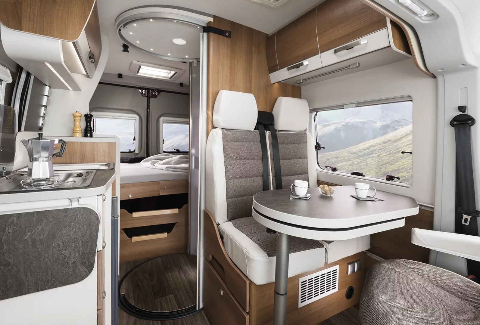 VanTourer camper cabin with en suite bathroom