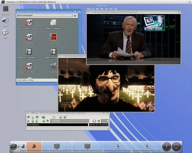Screenshot of an AROS display