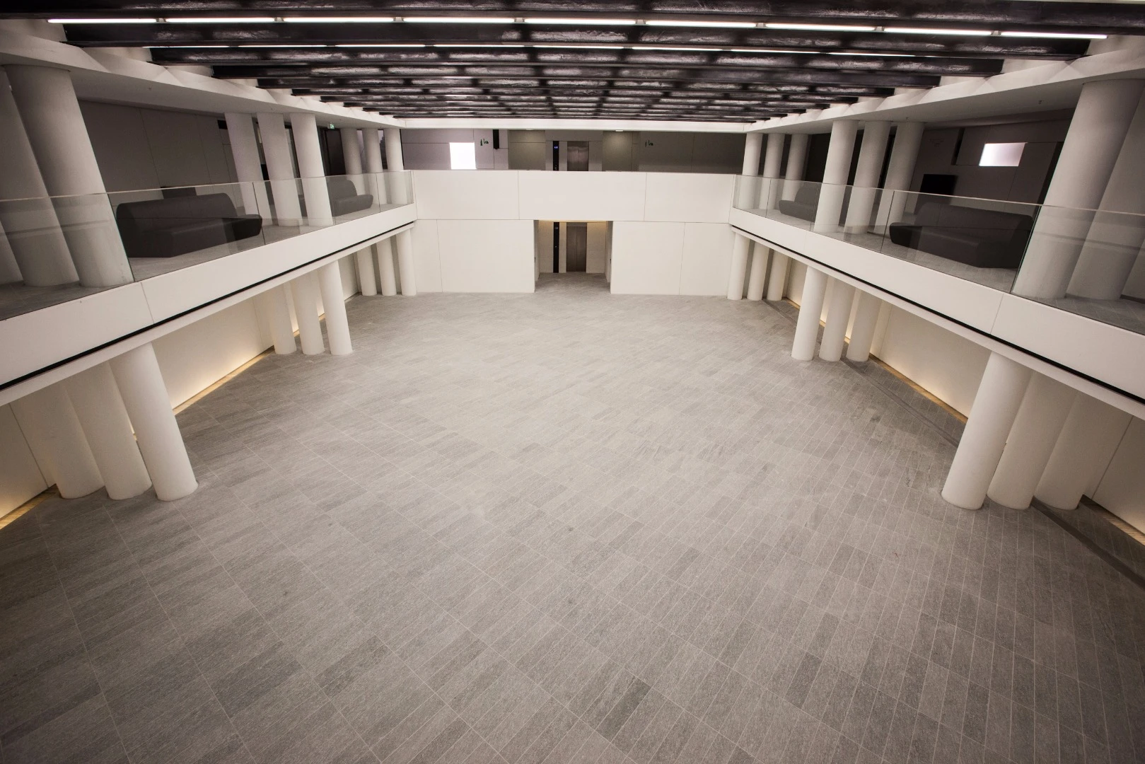 An unused exhibition space at the Louvre Abu Dhabi