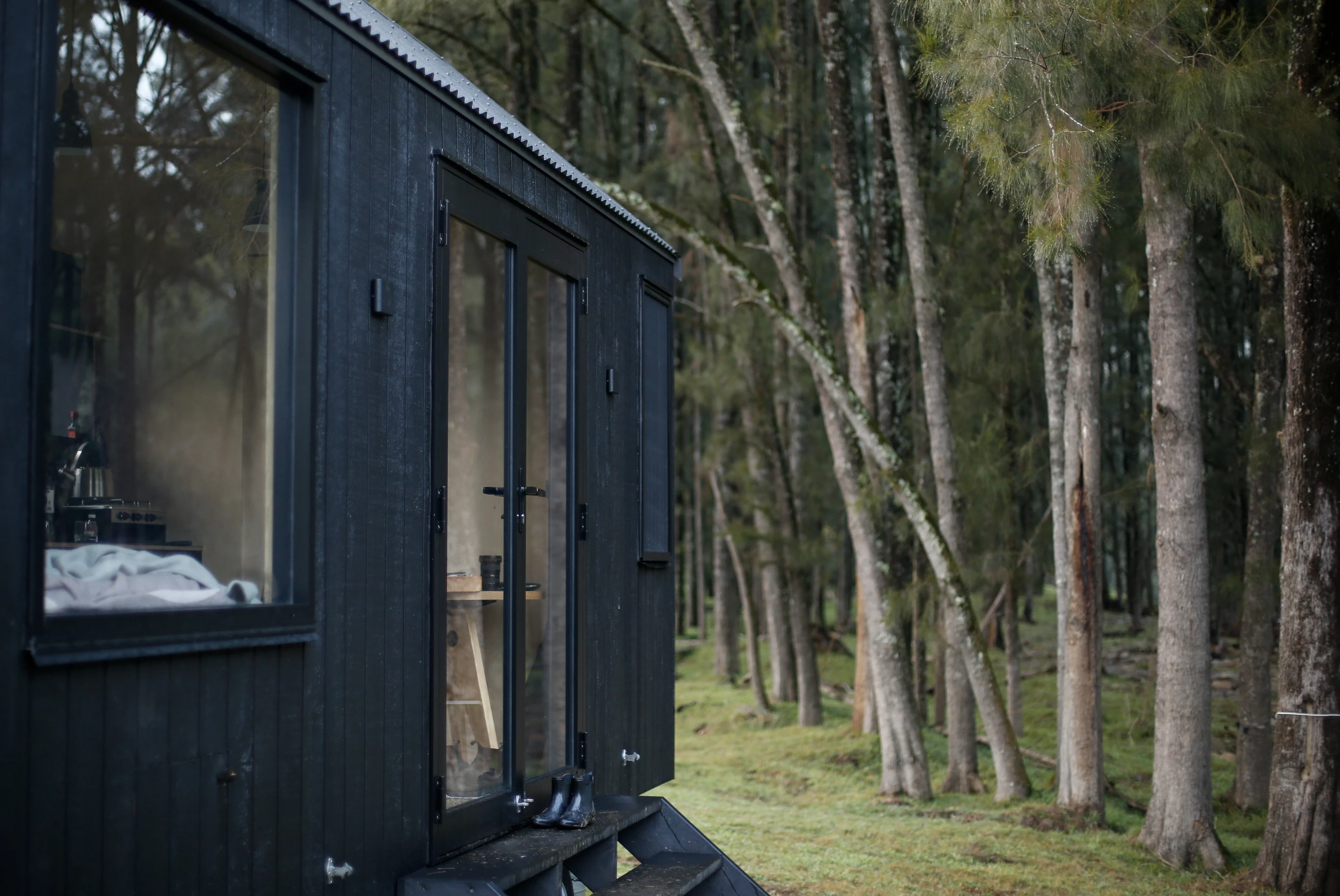 The Barrington Tops Cabin is clad in Weathertex, which is made from by-products in the timber industry