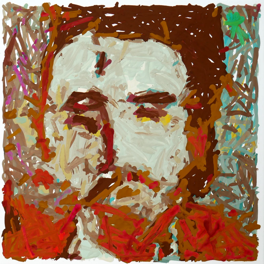 This painting was created in Melbourne, Australia, using a series of AI software modules and painted using an ABB IRB 120 robotic arm