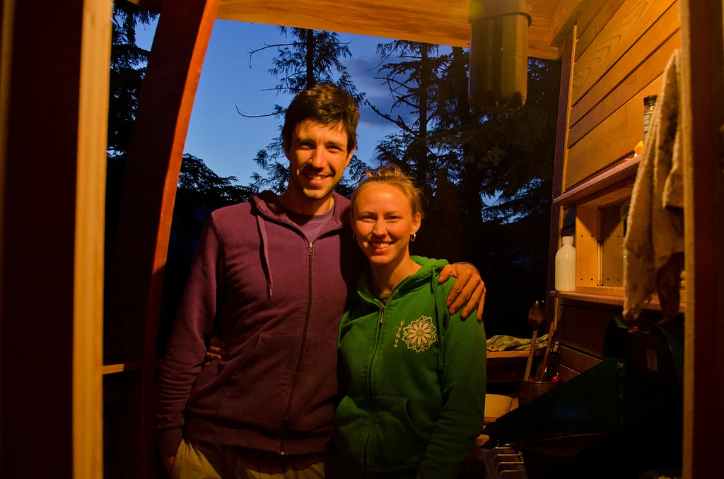 Joel and Heidi on the HemLeft's deck (Photo: Heidi Hermanski)