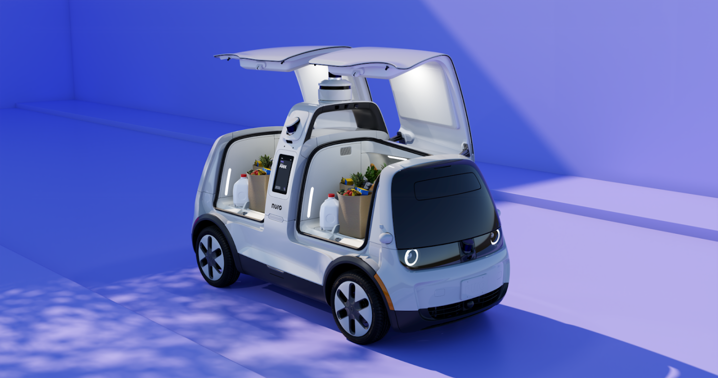 The third generation autonomous delivery pod has a cargo capacity of 27 cubic feet and up to 500 lb