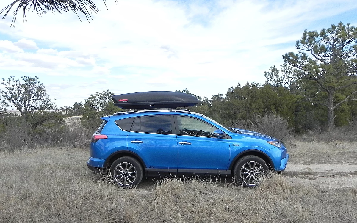 The 2016 RAV4 Hybrid is mostly front-wheel drive, engaging the electric rear drive only when it’s needed