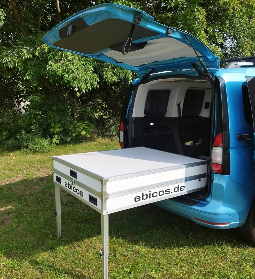 The Ebicos compacts flat to take up minimal space
