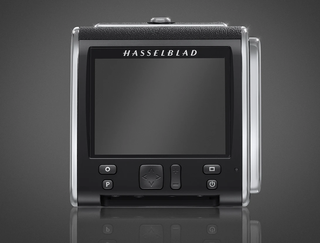 On the rear of the Hasselblad CFV-50c is a three-inch LCD