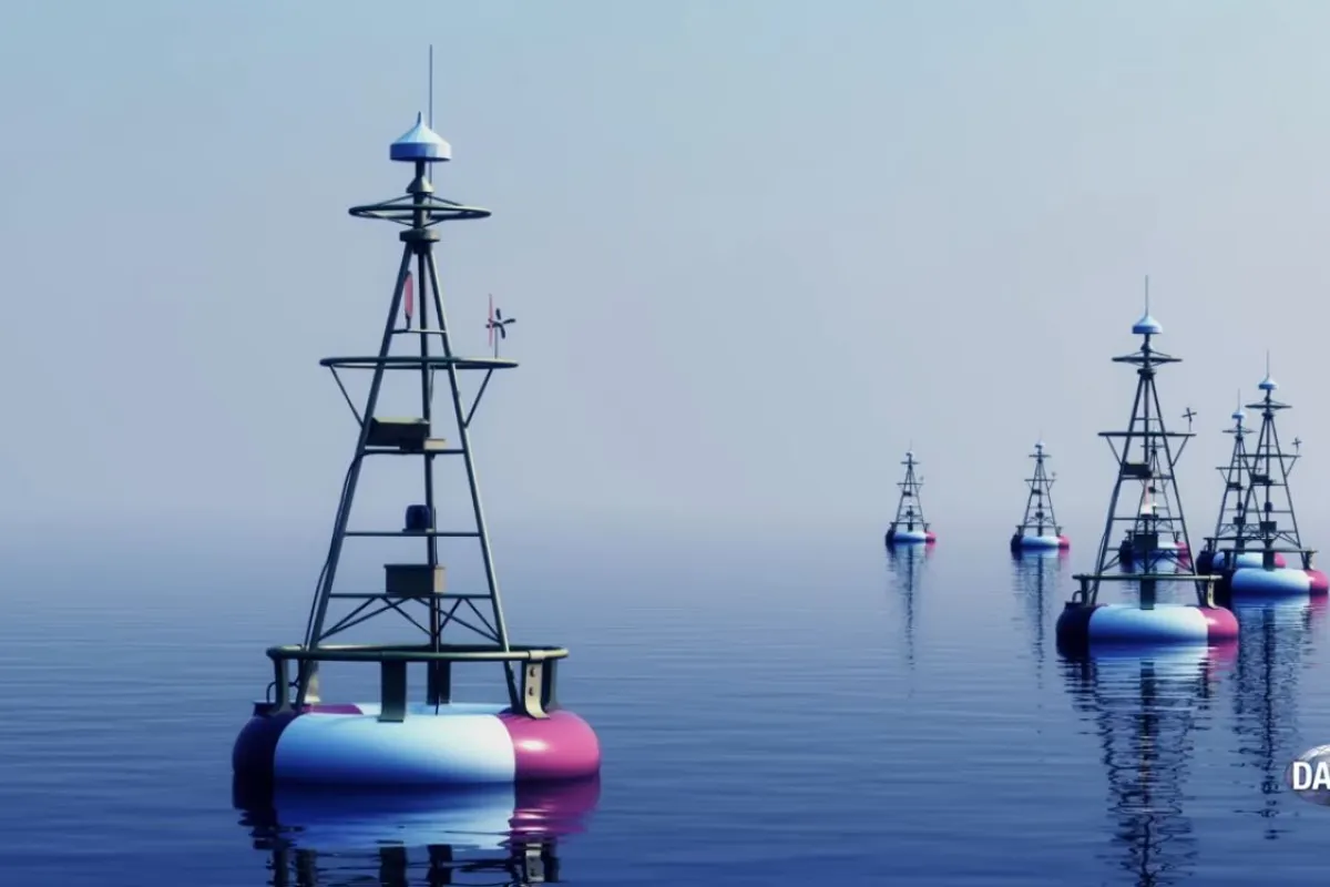 TUNA uses a series of buoys and fiber optic cables to create temporary data networks for the US Navy