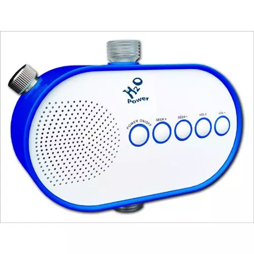 The H2O Power radio generates its own operating power via the force of the running water from your shower