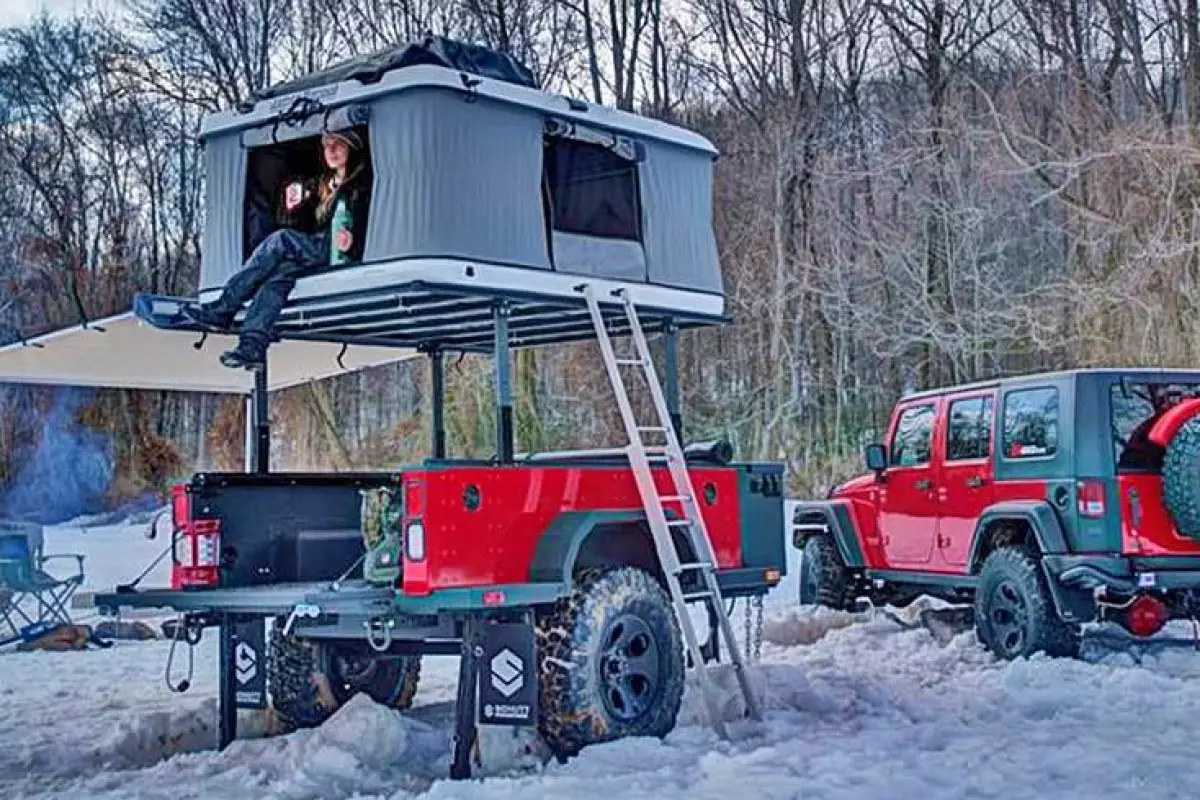 Sleeping high above the cold, icy ground