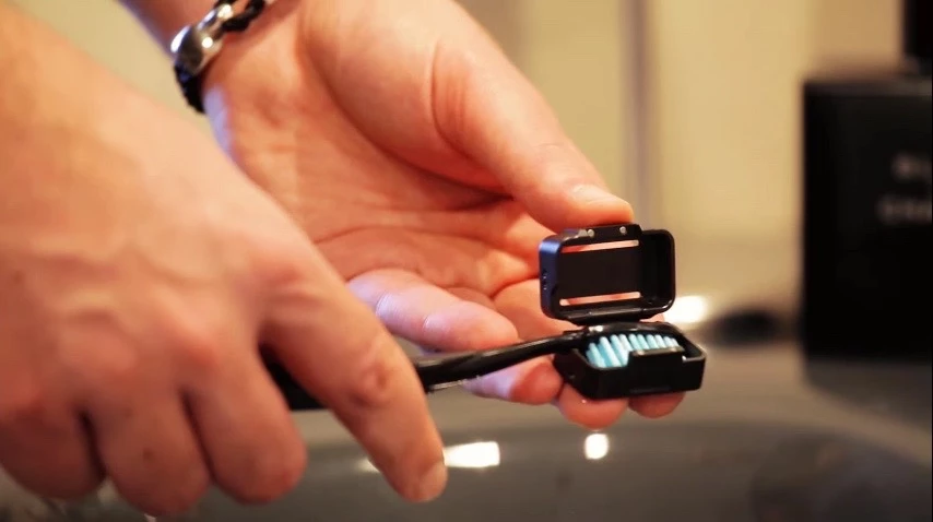 The Brushield is claimed to be the "world's first real anti-microbial toothbrush case"