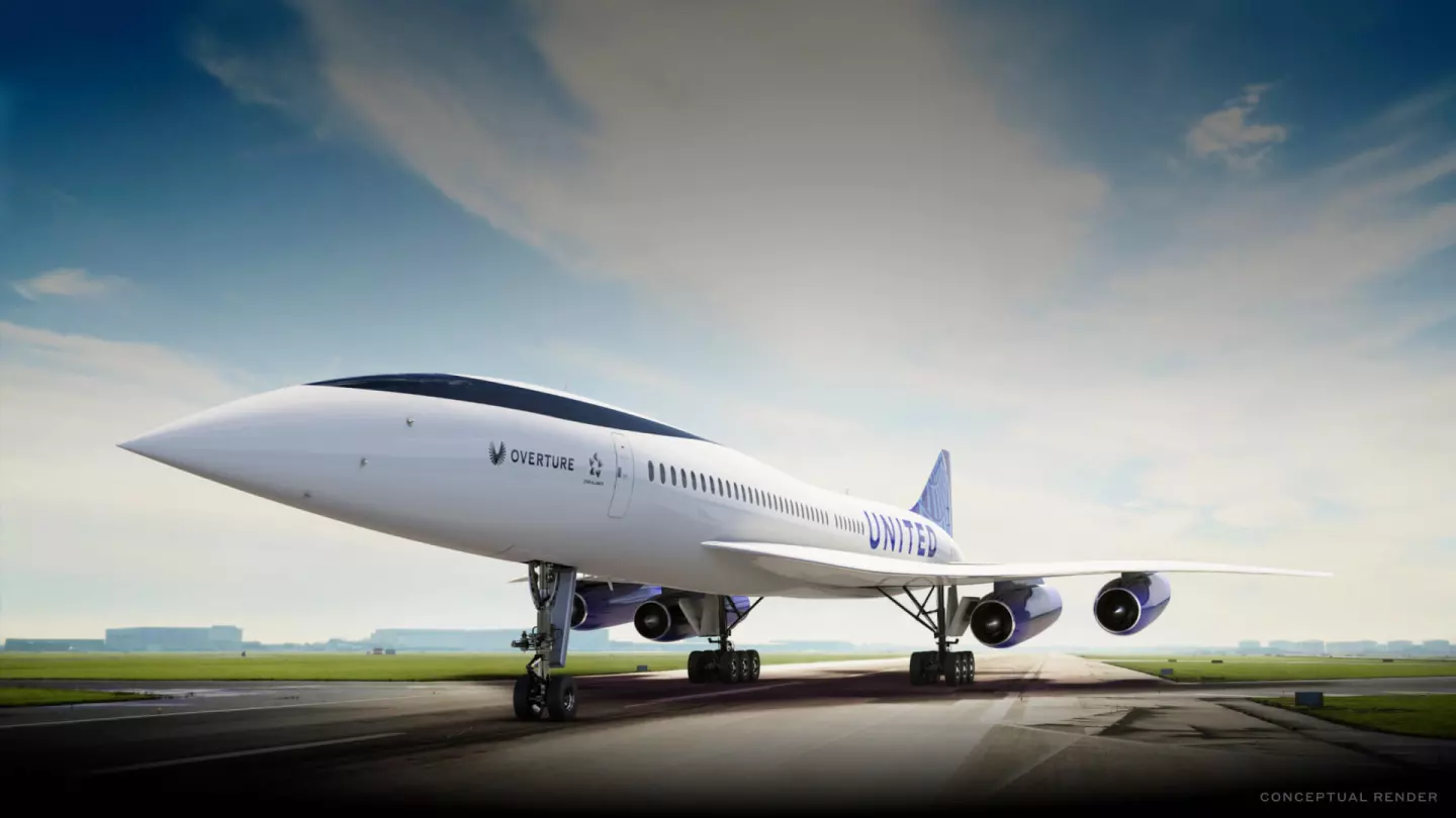 Boom Overture concept drawing for future commercial supersonic flight