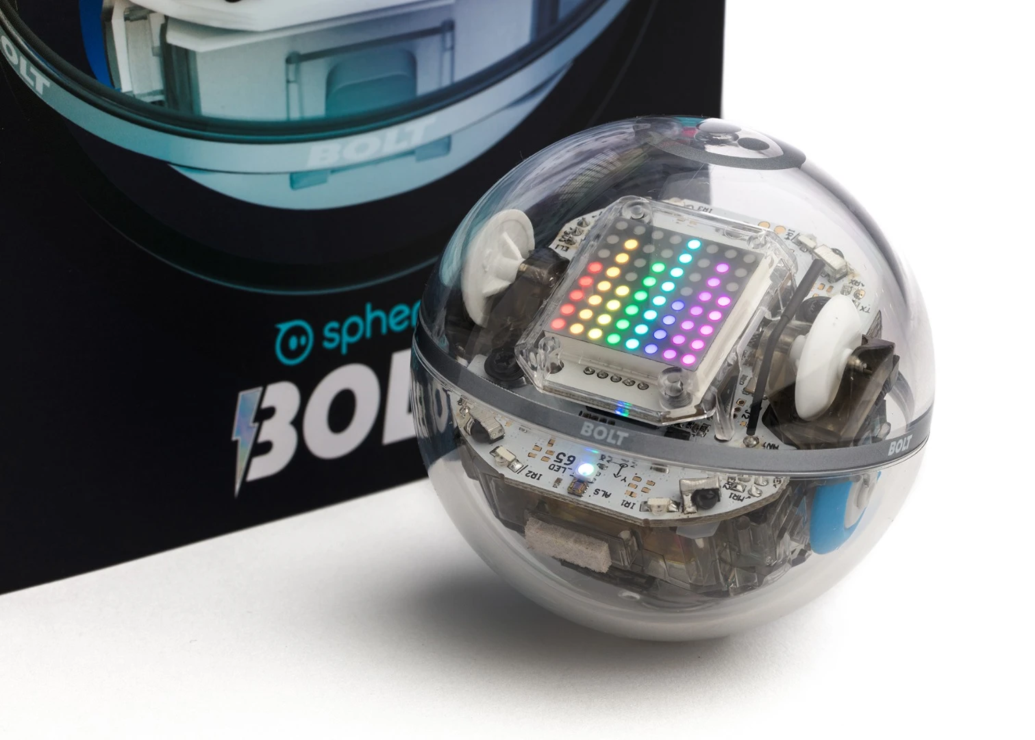 The transparent shell and 8 x 8 LED matrix display are the most obvious changes the Bolt brings compared to previous Spheros