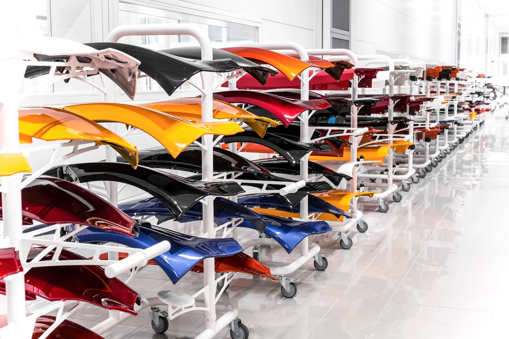 A veritable Skittle-packet of colors in available