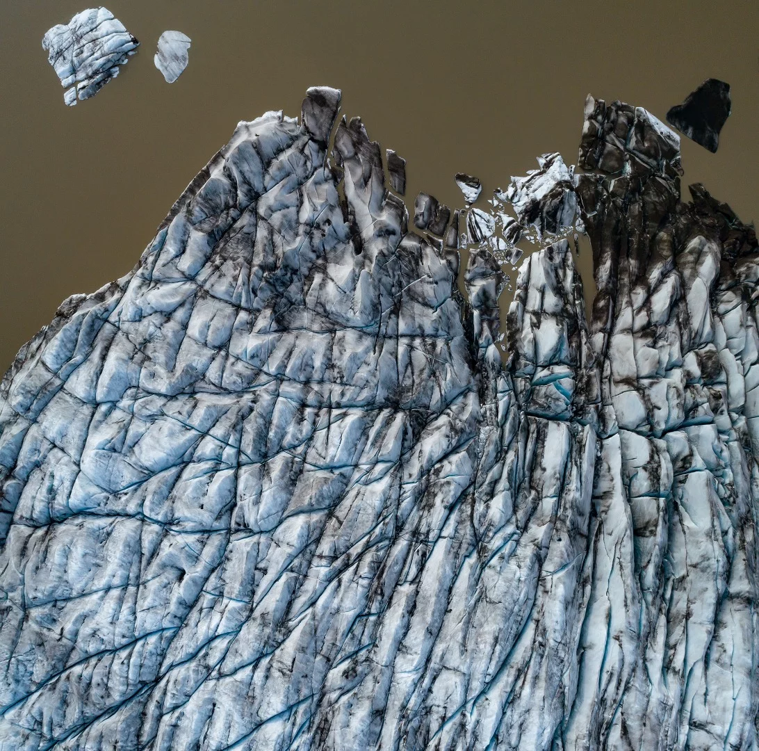 Receding iceberg, Iceland