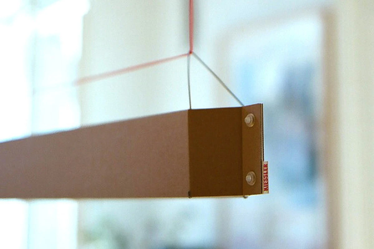 The Numerouno cardboard lamp by Johannes Kiessler