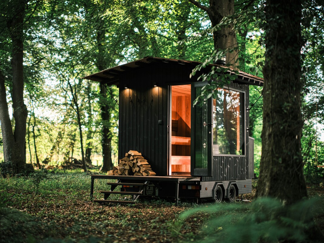 Tiny house sauna lets you get your sweat on wherever you can park it